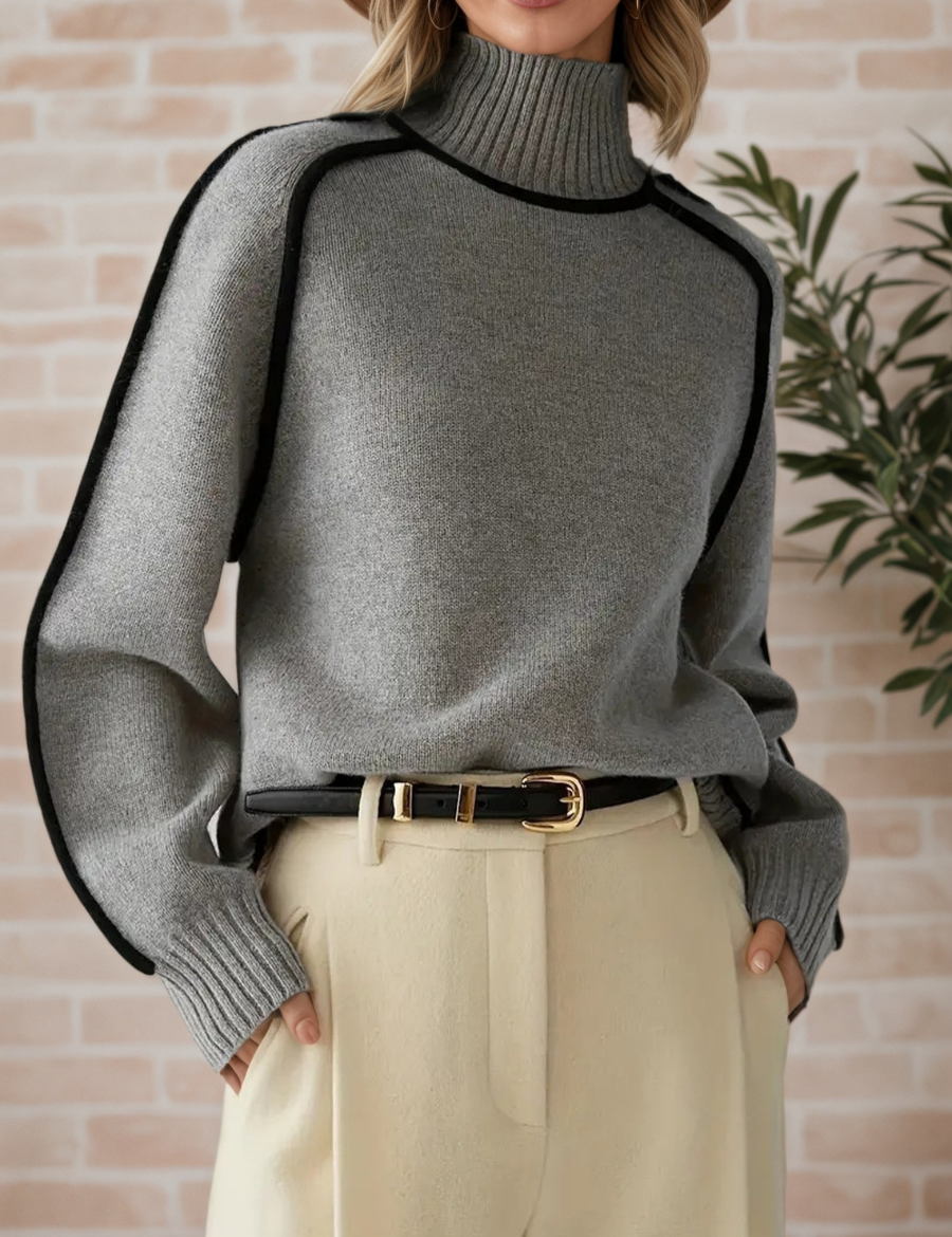 Donna | Eleganter Pullover mit Stehkragen