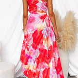 Jana | Plissee-Kleid mit One-Shoulder