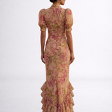 Rosalie | Langes Blumenkleid aus Chiffon