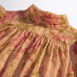 Rosalie | Langes Blumenkleid aus Chiffon