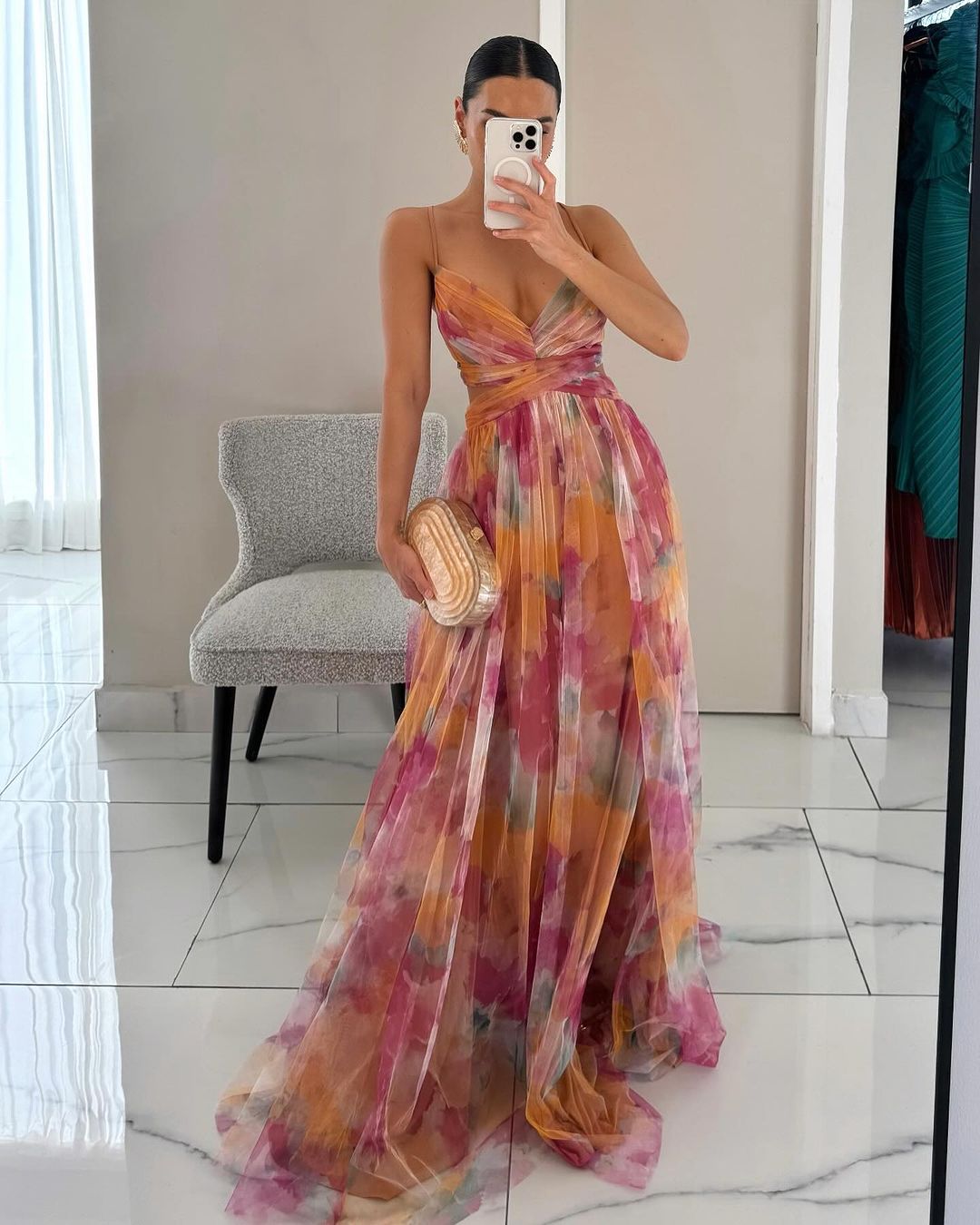 Gesine | Bezauberndes Maxikleid mit Blumenmuster