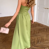 Lena | Elegantes, schulterfreies Midikleid