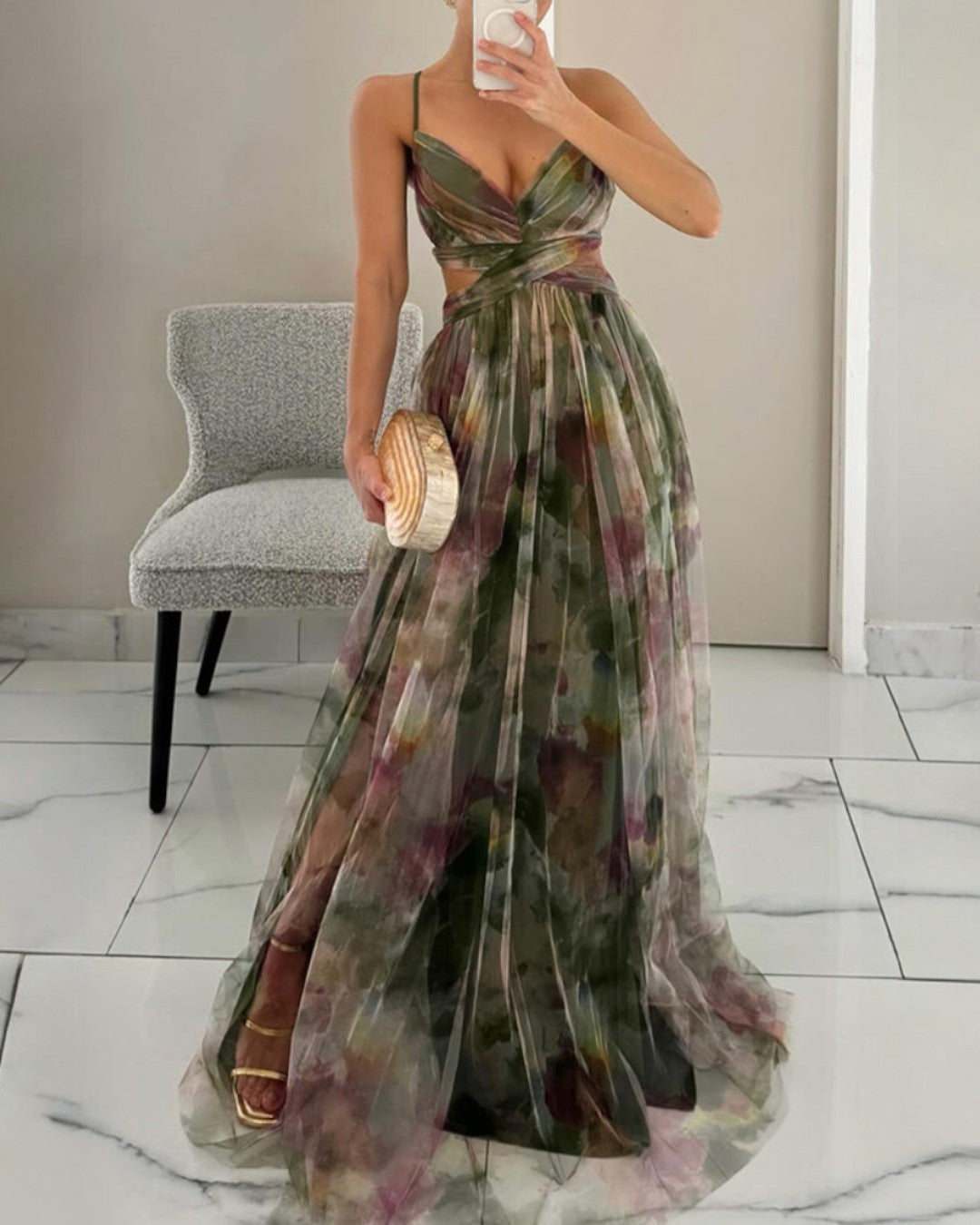 Gesine | Bezauberndes Maxikleid mit Blumenmuster