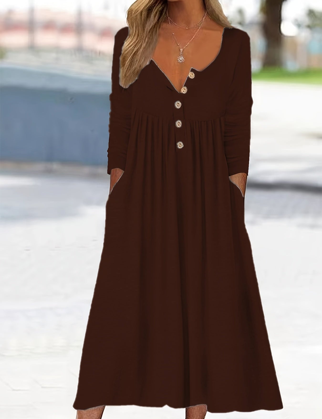 ZARA | MIDI-KLEID MIT KNÖPFEN VORN