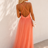 Genoveva | Maxikleid Korallenlicht