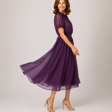Franziska | Maxikleid mit Tropfenausschnitt und Chiffon-Spitzenbesatz