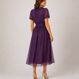 Franziska | Maxikleid mit Tropfenausschnitt und Chiffon-Spitzenbesatz