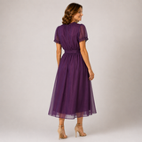 Franziska | Maxikleid mit Tropfenausschnitt und Chiffon-Spitzenbesatz