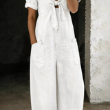 Maja | Kurzer Jumpsuit mit V-Ausschnitt