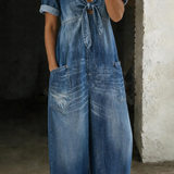 Maja | Kurzer Jumpsuit mit V-Ausschnitt