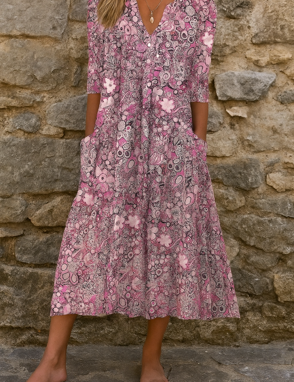 Harlow | Elegantes Kleid mit V-Ausschnitt