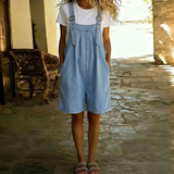 Clara | Latzhose im Vintage-Wash, Hellblau