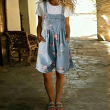 Jutta | Vintage-Latzhose mit Blumenmuster