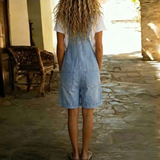 Clara | Latzhose im Vintage-Wash, Hellblau