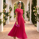 Seraphine | Elegantes Plissee-Maxikleid mit geknoteter Taille