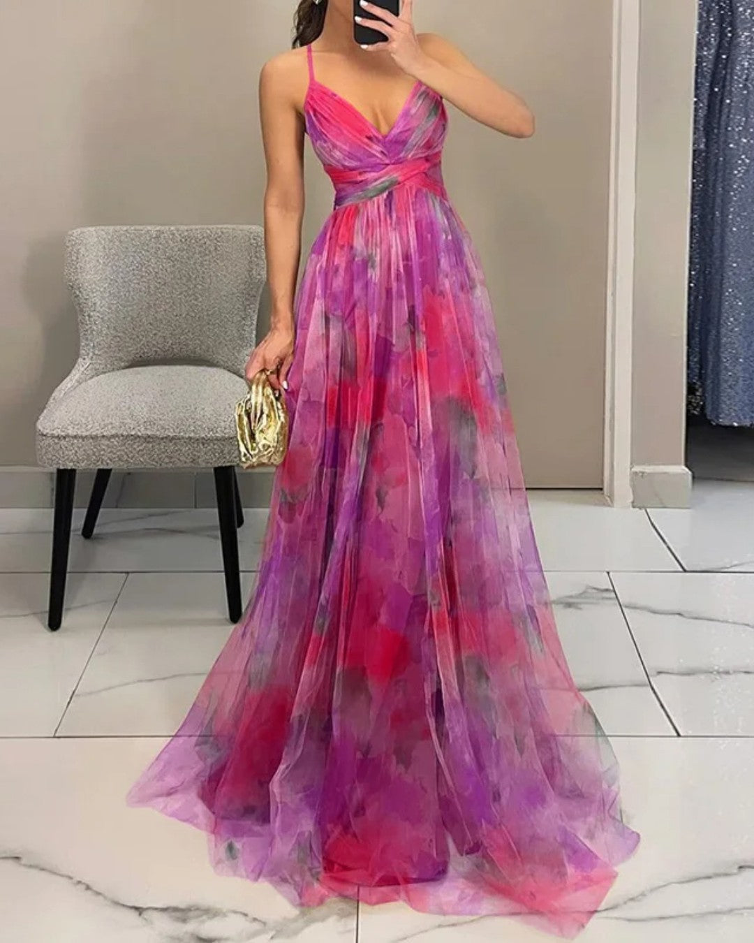 Gesine | Bezauberndes Maxikleid mit Blumenmuster