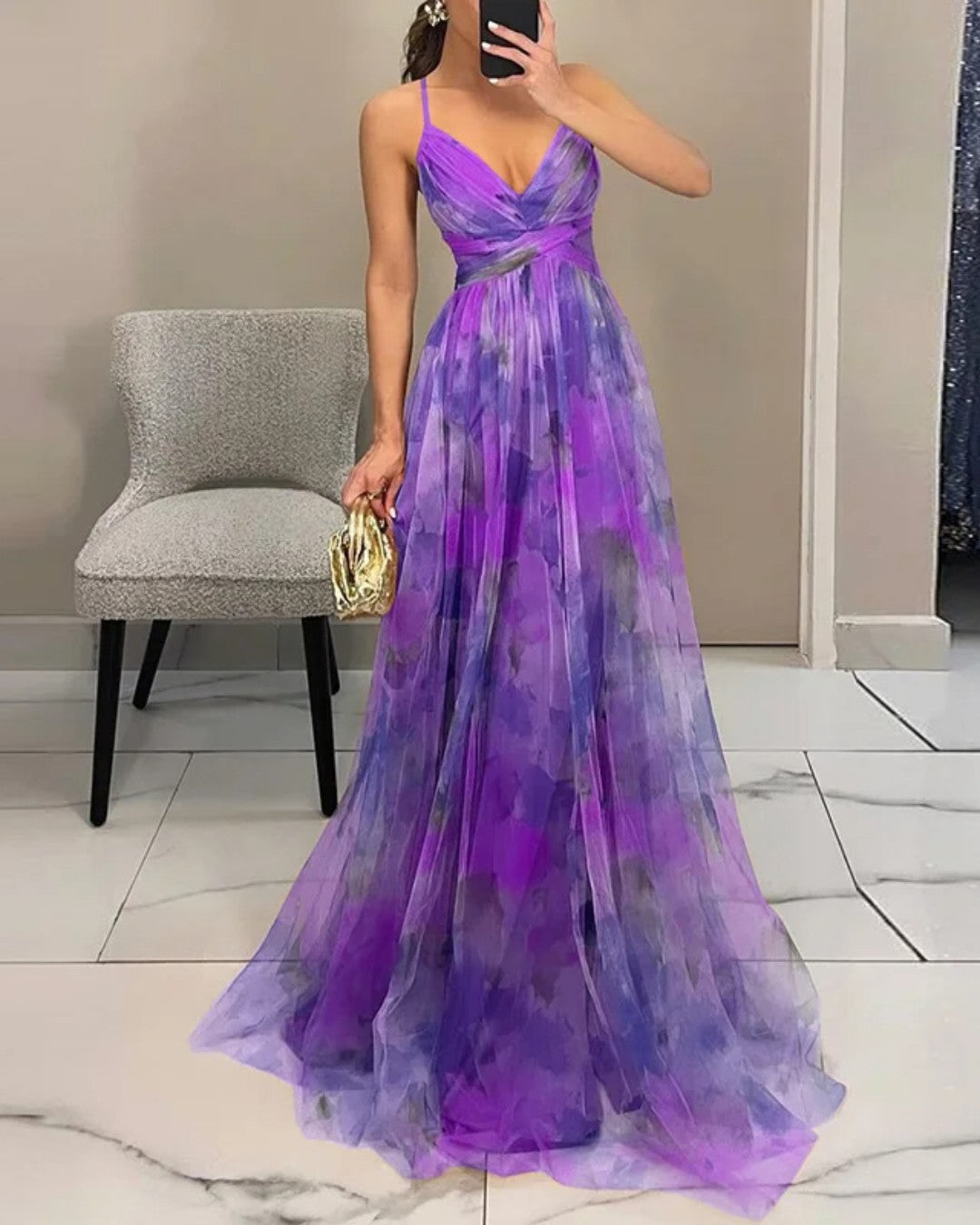 Gesine | Bezauberndes Maxikleid mit Blumenmuster