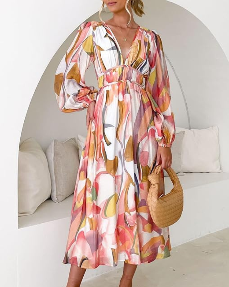Carolin | Feminines Kleid mit Blumenmuster