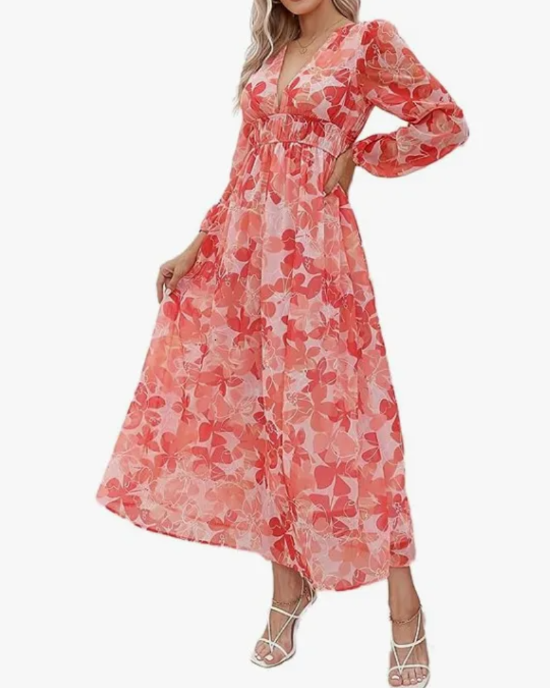 Carolin | Feminines Kleid mit Blumenmuster
