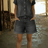 Steffi | Bequemes kurzes Denim-Set