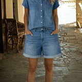 Steffi | Bequemes kurzes Denim-Set