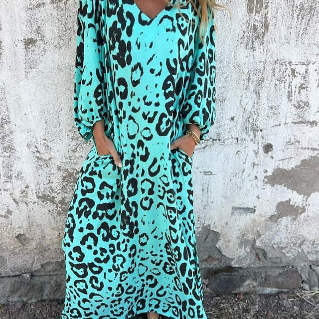 Jessa - Maxikleid Leopard