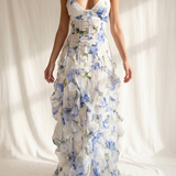 Ursula | Florales Midikleid mit Rüschen
