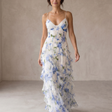 Ursula | Florales Midikleid mit Rüschen
