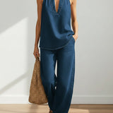 Ina | Zweiteiliges Denim-Set im Vintage-Wash