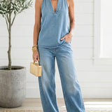 Ina | Zweiteiliges Denim-Set im Vintage-Wash