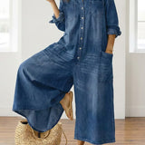 Diana | Vintage-Jumpsuit mit Knopfleiste