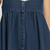 Karin | Langes Jeanskleid im Vintage-Wash